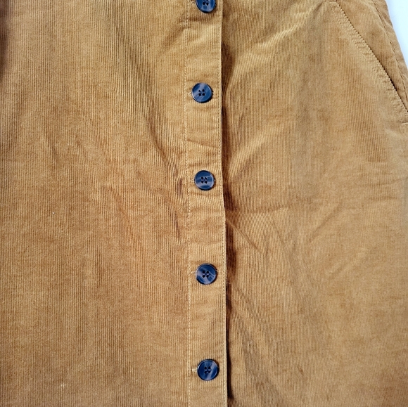 J. Crew Corduroy Button Front Mini Skirt Size 10 - Picture 5 of 13